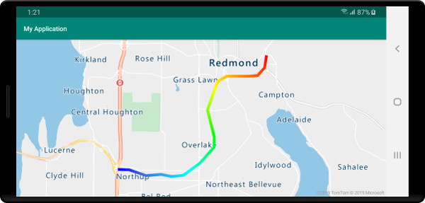 Eseguire il mapping con una linea sottoposta a rendering come percorso sfumato in un livello linea