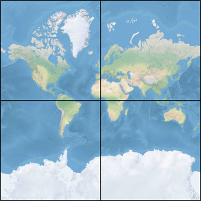 Layout riquadro mappa 2x2