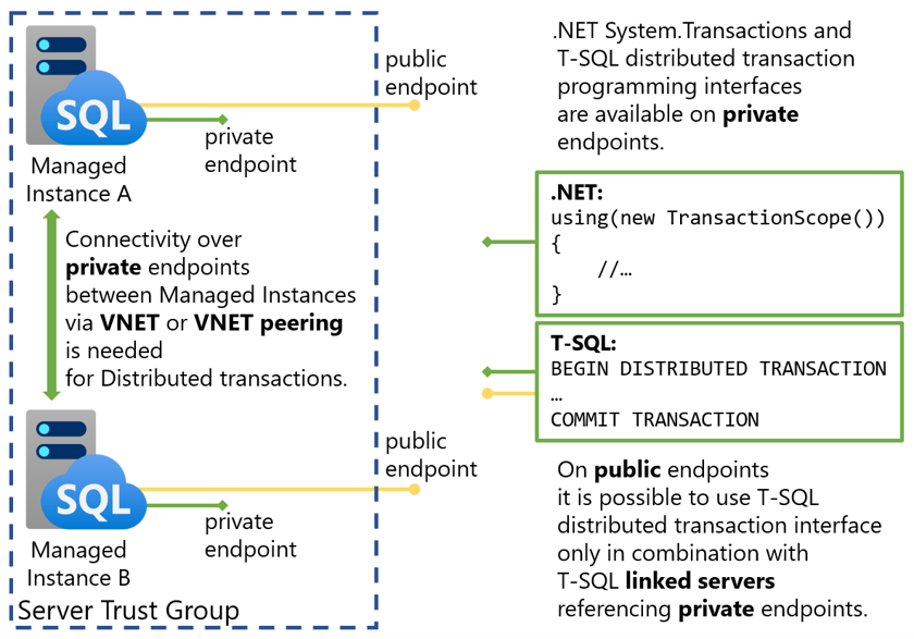 Limitazioni di connettività degli endpoint privati