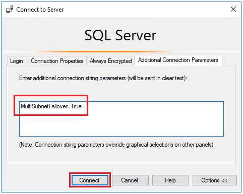 Connessione a SSMS