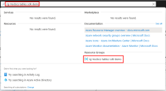 Screenshot che mostra come cercare un gruppo di risorse.