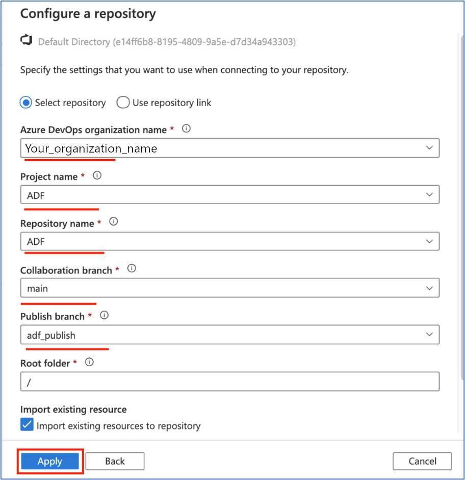 Mostra la finestra di dialogo di configurazione del repository.