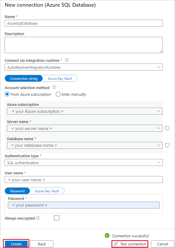 Configurare il database SQL di Azure