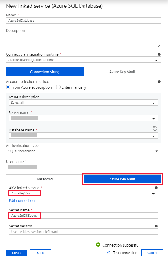 Configurare il segreto di Azure Key Vault