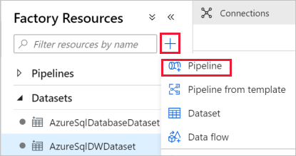 Menu per nuova pipeline