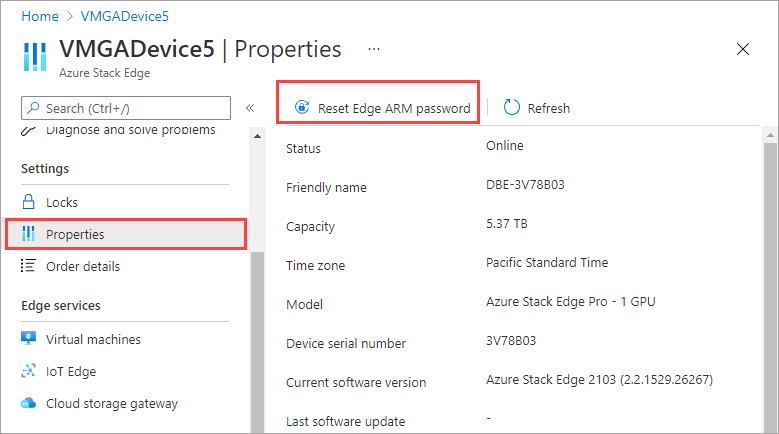 Reimpostare la password utente edgeARM 2