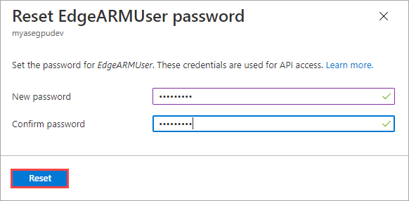 Reimpostare la password utente edgeARM 3