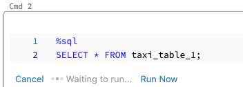 Eseguire una cella SQL in parallelo con la cella attualmente in esecuzione