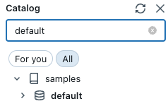 Il browser schema che mostra gli esempi catalog, il database nyctaxi, i viaggi tablee il columns in quel table.