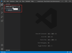 Screenshot che mostra come creare un file in Visual Studio Code.