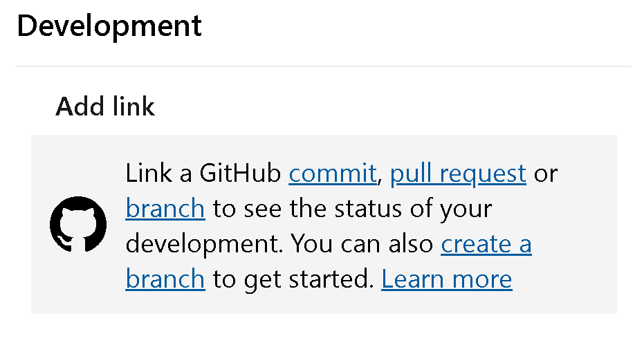 Screenshot del controllo di sviluppo per GitHub.