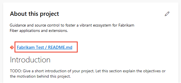 Screenshot di Edit the README file (Modifica file README).