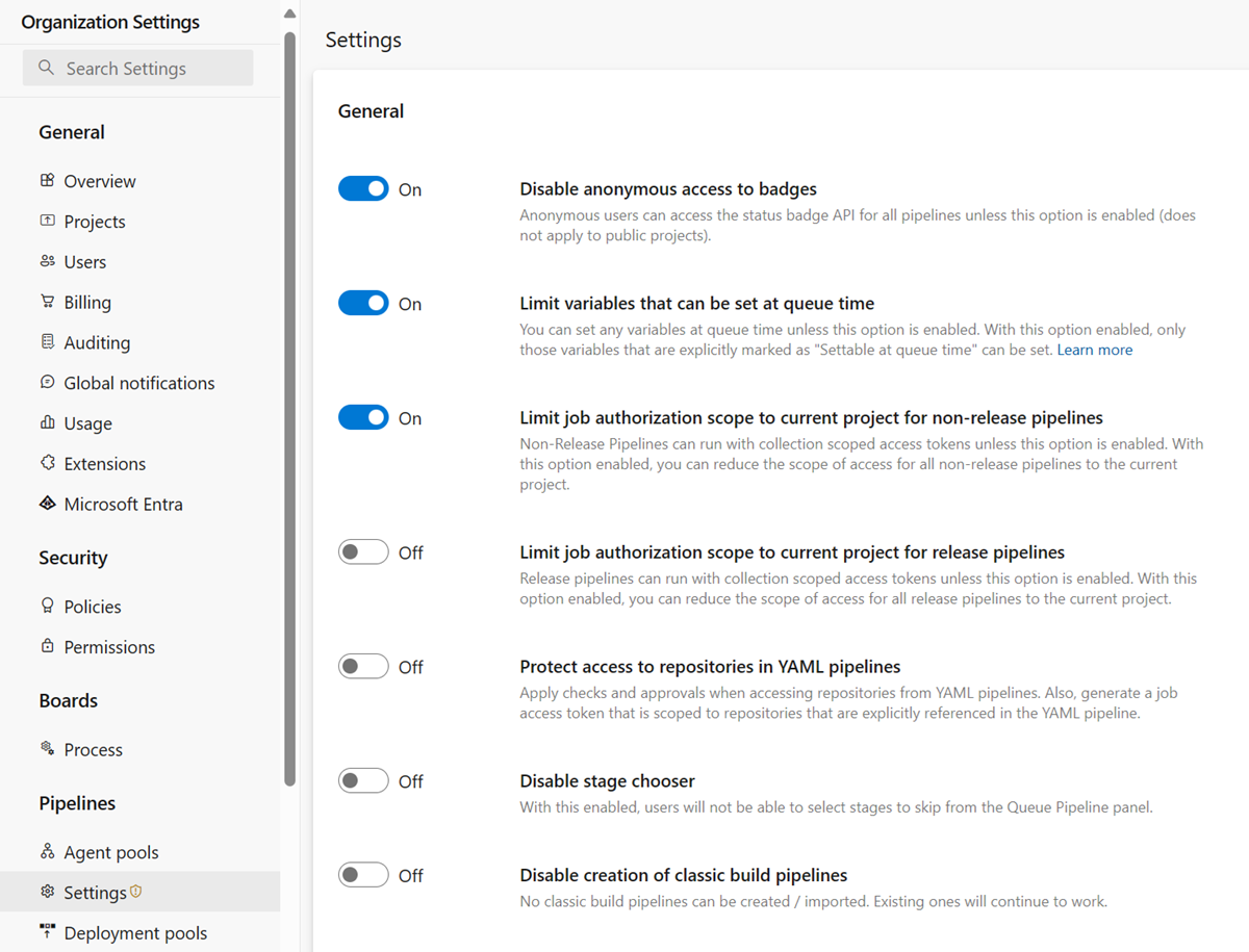 Screenshot dell'interfaccia utente dell'ambito di autorizzazione del processo