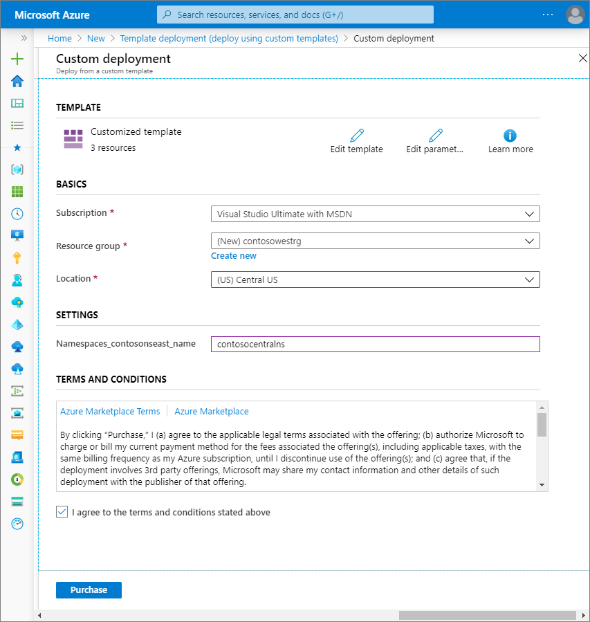 Distribuire un modello di Resource Manager