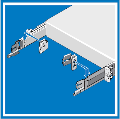 Illustrazione dell'installazione delle staffe del CMA