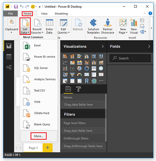 Ottenere altri dati in HDInsight Power BI.