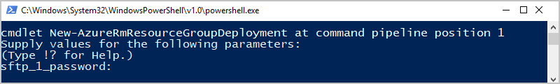 Screenshot che mostra la finestra di PowerShell con la richiesta di specificare le credenziali di connessione.