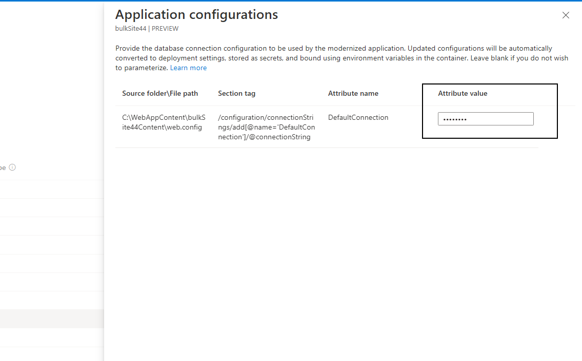 Screenshot della scheda Configurazioni applicazione.