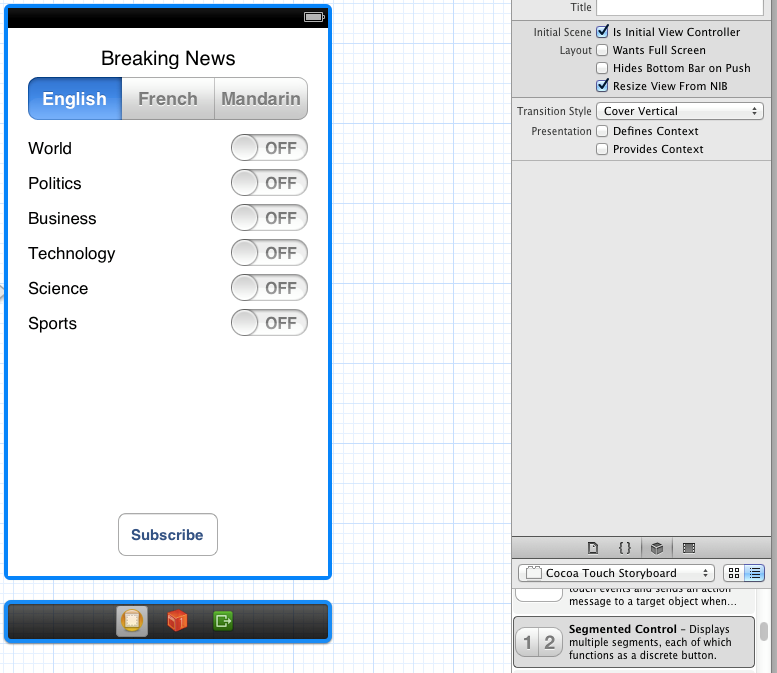 Creazione di storyboard dell'interfaccia utente iOS