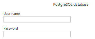 Screenshot dell'immissione delle credenziali per la connessione con il database del server flessibile di Database di Azure per PostgreSQL.