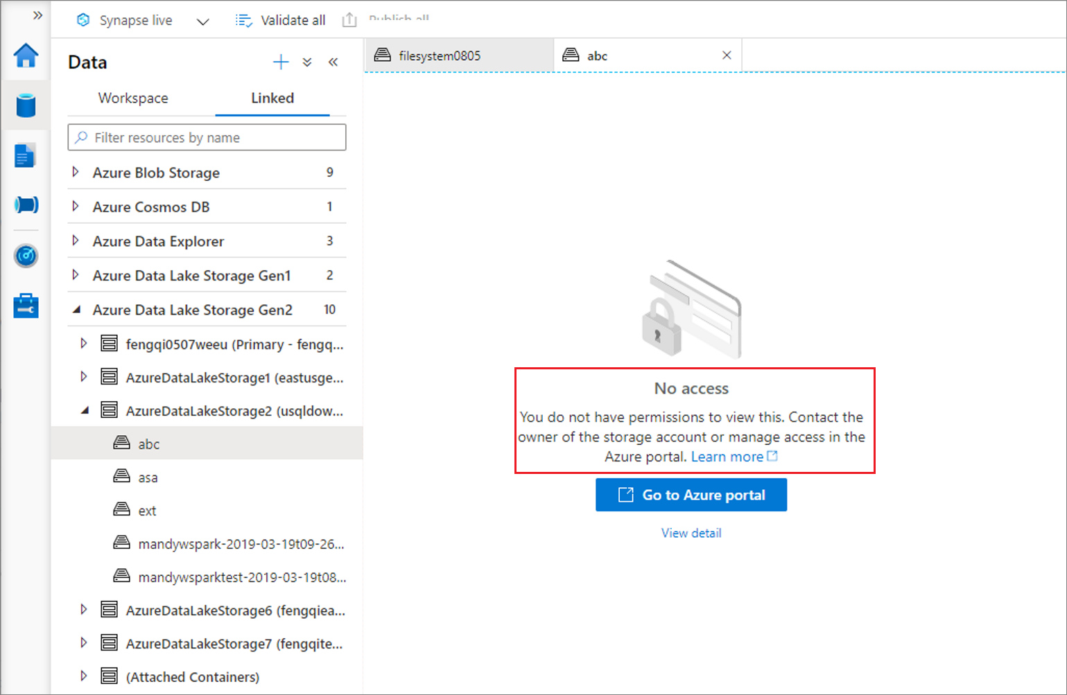 Storage connectivity issue 1a