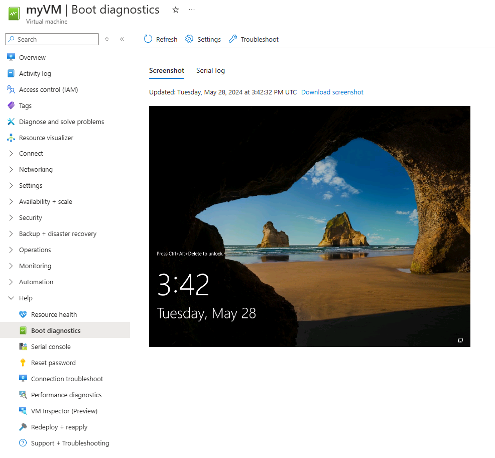 Screenshot della diagnostica di avvio di Windows