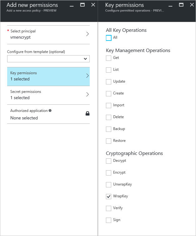 Operazioni crittografiche di Azure Key Vault - Esegui il wrapping della chiave