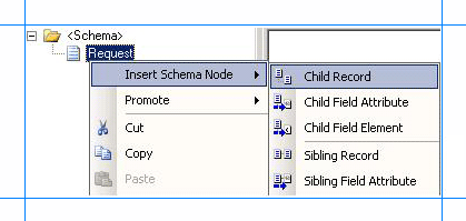 Inserire nodi figlio per uno schema