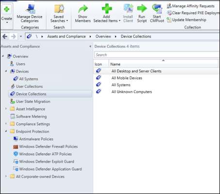 Screenshot della procedura guidata Microsoft Configuration Manager 1.