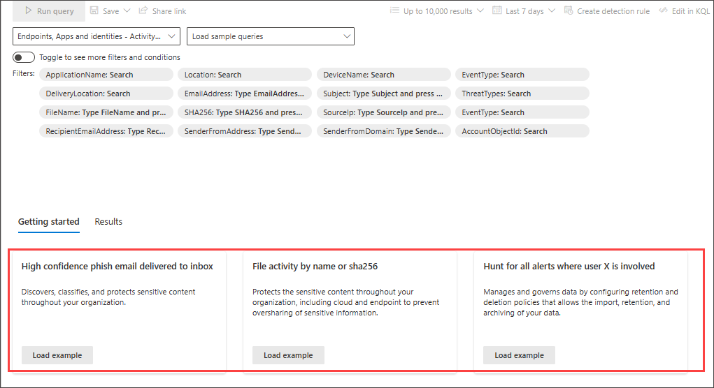 Screenshot delle procedure dettagliate per le query iniziali di Generatore query in modalità guidata