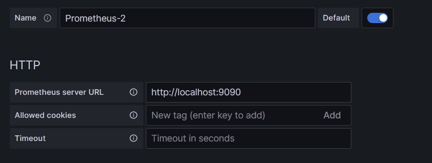 Connessione Grafana a Prometheus