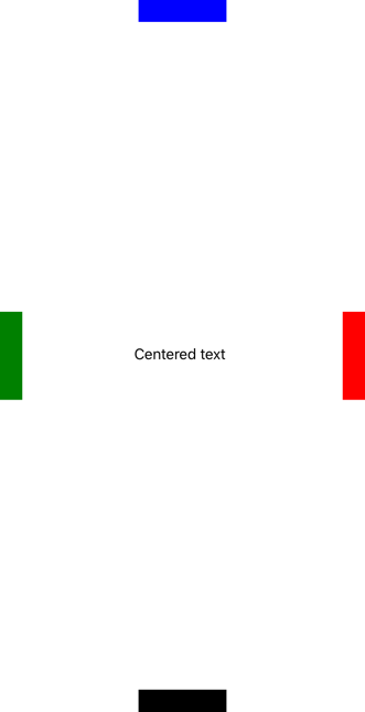 Children placed in an AbsoluteLayout using proportional position values.