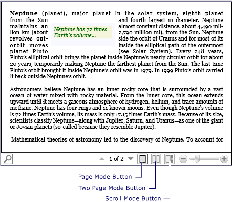 Screenshot: FlowDocumentReader ViewMode Screenshot: FlowDocumentReader