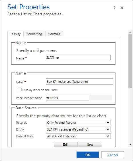 Configura il timer del contratto di servizio nelle personalizzazioni.