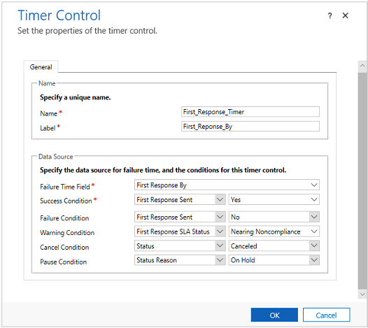 Controllo Timer nell'Hub di Customer Service.