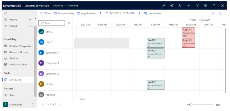 Visualizzazione calendario.