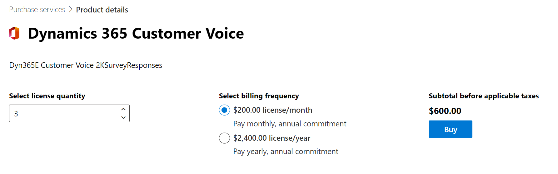 Acquista Dynamics 365 Customer Voice.