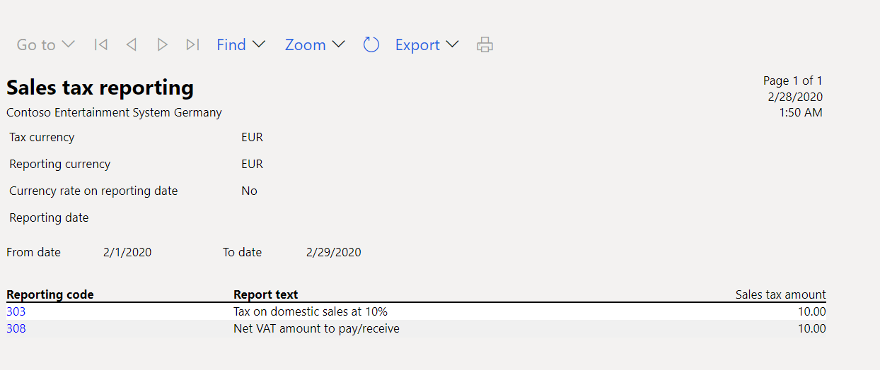 Sales tax payment version corrections.