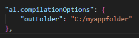 La nuova proprietà outFolder in al.compilerOptions consente di impostare la cartella di output durante la creazione di app