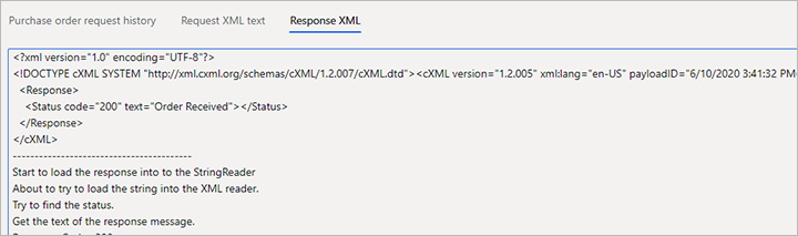 Scheda XML risposta.