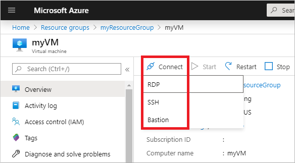 Connettersi alla macchina virtuale Windows tramite Bastion nell'interfaccia di amministrazione di Microsoft Entra