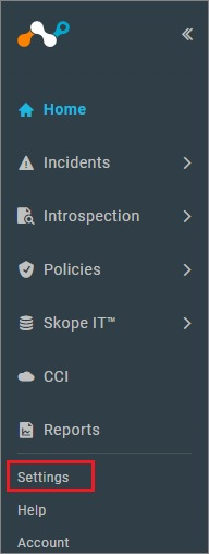 Screenshot shows Setting selected in the navigation pane.