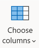 Screenshot dell'icona di trasformazione Scegli colonne.