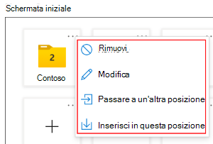 Screenshot che mostra come spostare le app e le cartelle in posizioni diverse nei dispositivi Android Enterprise dedicati in esecuzione in modalità multi-app in Microsoft Intune.