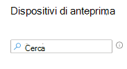 Screenshot che mostra come cercare i dispositivi durante la creazione di un filtro in Microsoft Intune.