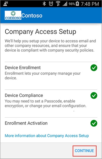 Configurazione di mobilità e sicurezza di base.