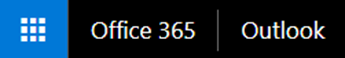 The classic Outlook toolbar that says 'Office 365' and 'Outlook' in black and white.