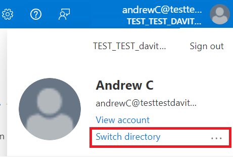 Screenshot della directory switch.