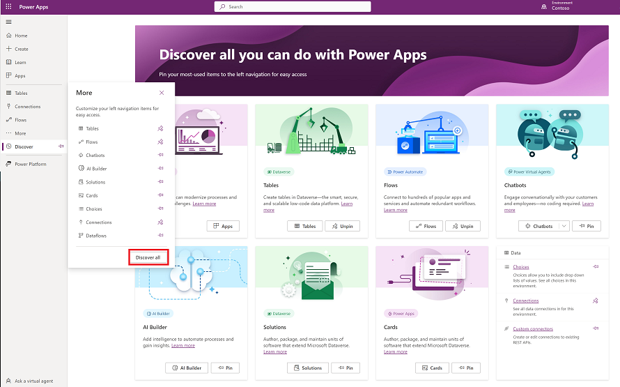 Scopri tutte le tue Power Apps.