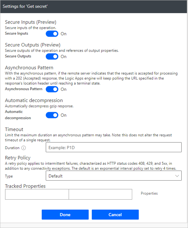 Screenshot di input e output protetti.